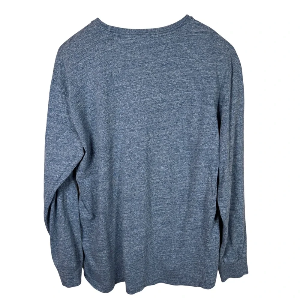 Polo Ralph Lauren Mens‎ TShirt Crew Neck Long Sleeve Top Blue Size Medium Preppy